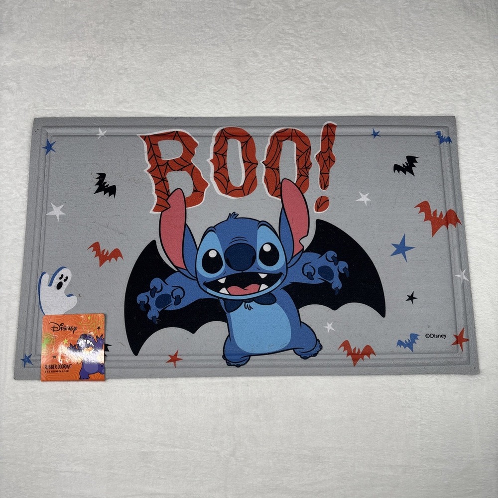Disney Lilo & Stitch BOO Halloween Doormat 30" W x 18" H (NEW)